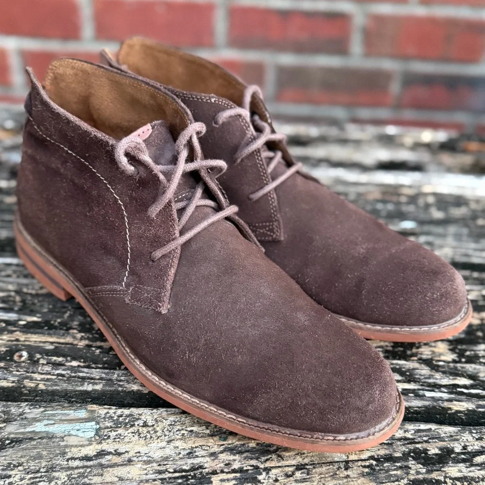 Florsheim Men’s Size 12 Brown Suede Leather Lace Up Ankle Chukka Boots M2